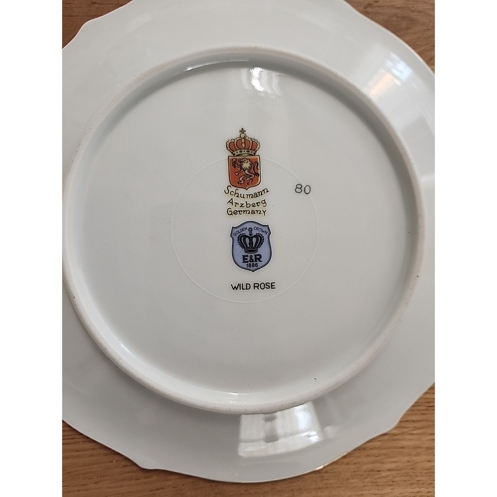 Vtg Schumann Arzberg Bavaria Germany "Wild Rose" Salad Dessert Side Plate 7.25" - Picture 8 of 9
